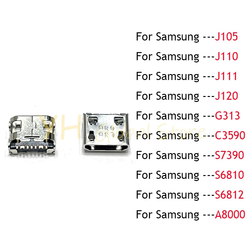 

200PCS For Samsung Galaxy J105 J110 J120 G313 C3590 S7390 S6810 S6812 A8 A8000 A800F USB Charging Port Dock Connector Socket