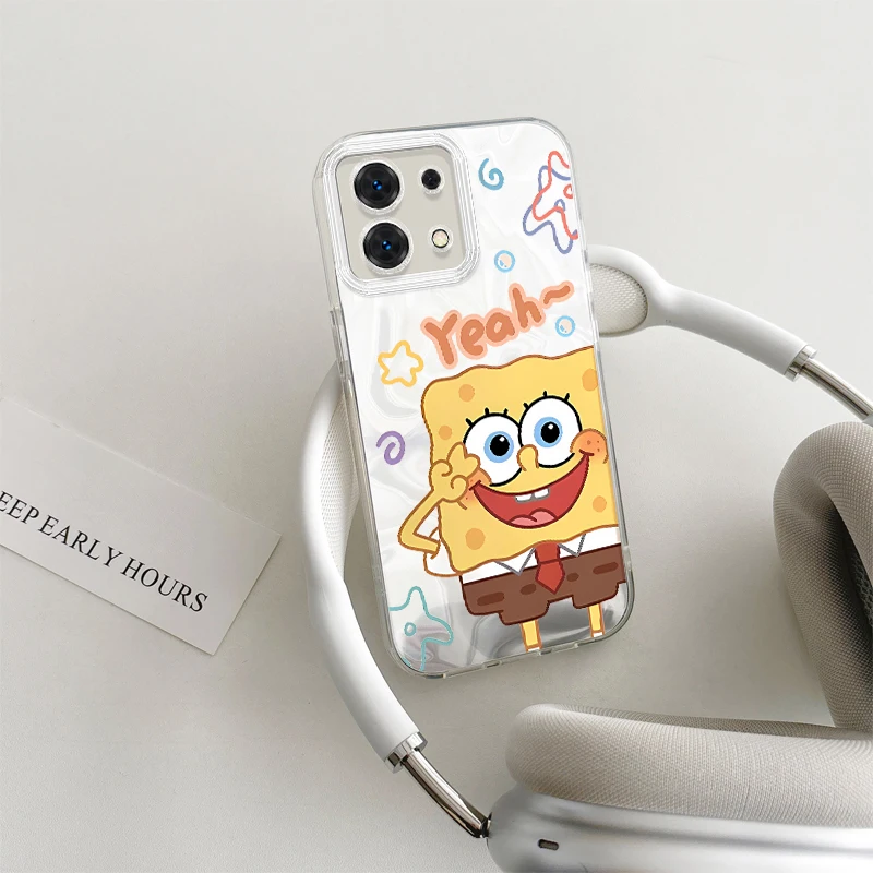 Cartoon Gradient SpongeBob SquarePants custodia per telefono per Redmi Note 13 12 11 10 Pro Plus 13C 12C 10C 9C A2 A1 Cover posteriore antiurto