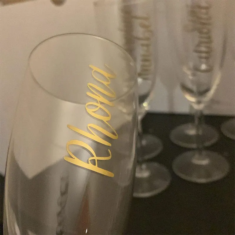 10pcs Personalized Vinyl Stickers Name Tags Multipack Guest List Seating Cards Bride Birthday Stickers Wedding Favors