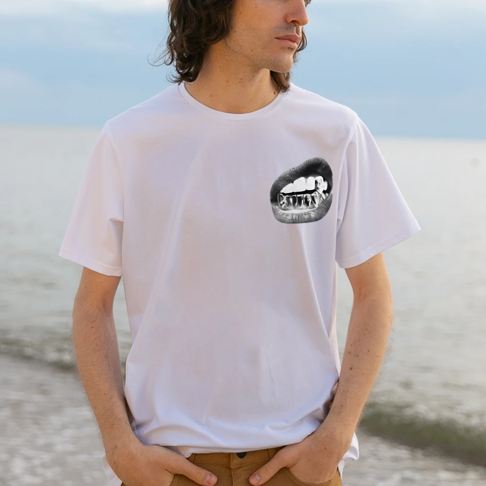تي شيرت فم Y2k بشفاه كبيرة، ملابس صيفية قابلة للتنفس للجنسين Y2k للنساء والرجال، تي شيرت برسومات مرحة، ملابس الشارع
