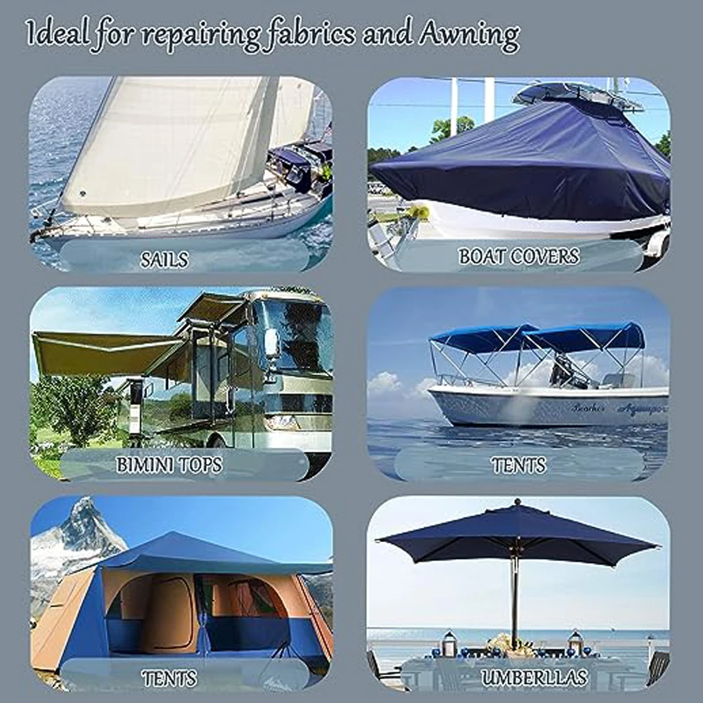 RV Awning Repair Tape Tent Repair Tape Waterproof Repair Tape for Boat Covers Canopy Boat Covers Repair Tape Sail Tape