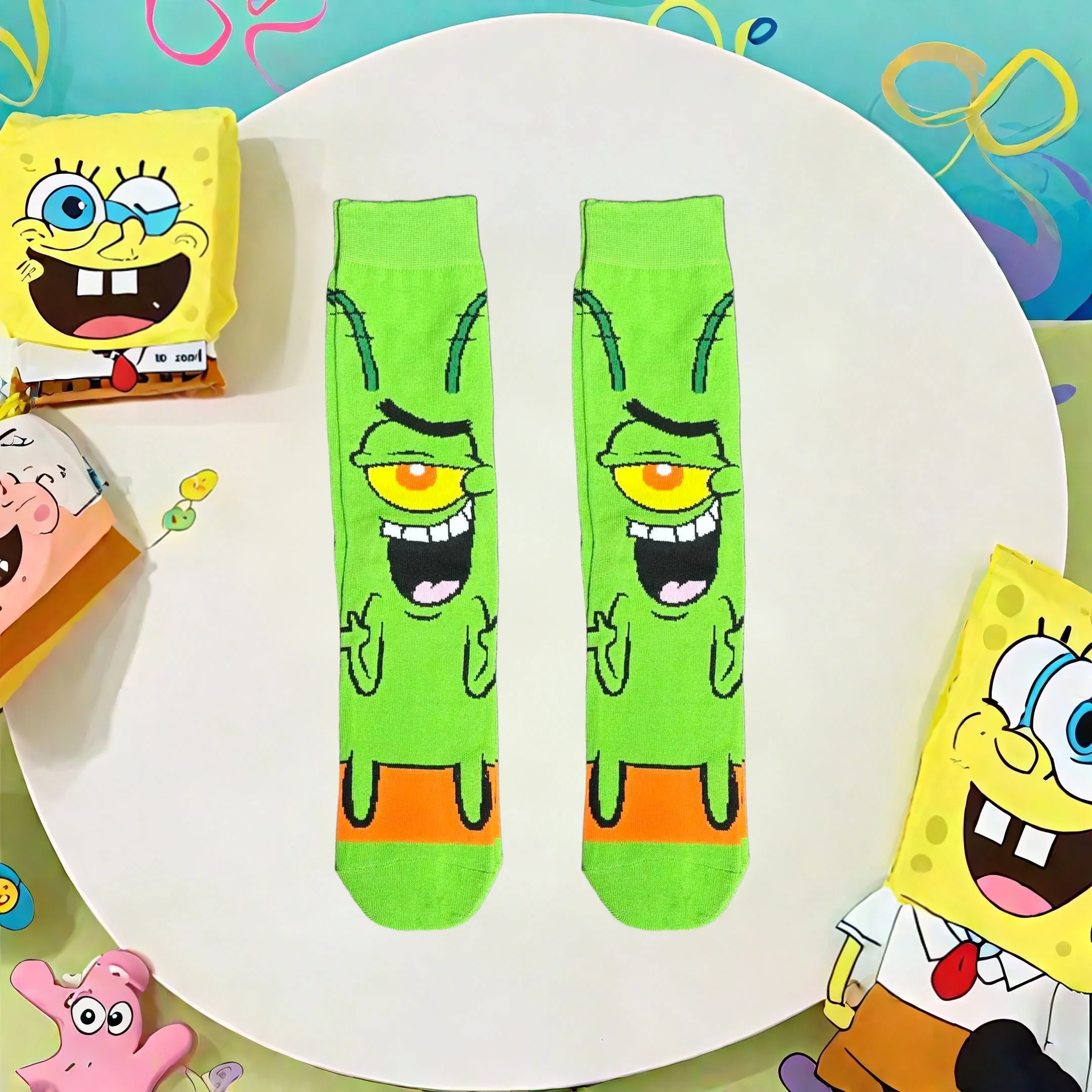 1/5 paar cartoon anime-serie schattige hoge sokken gebreid unisex