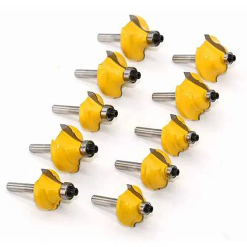 50PCS 8mm Shank DIY Router Bits Woodworking Milling Cutter for Wood Flush Straight Chamfer Trimming Engraving Tool