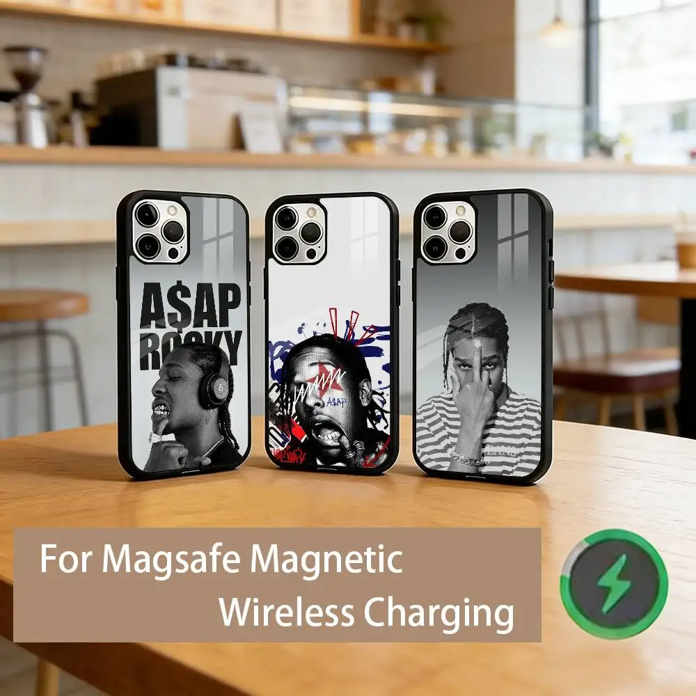 

A-A$AP R-Rocky Rapper Phone Case For iPhone17,16,15,14,13,12,11 Plus,Pro Magnetic For Magsafe Wireless Charging