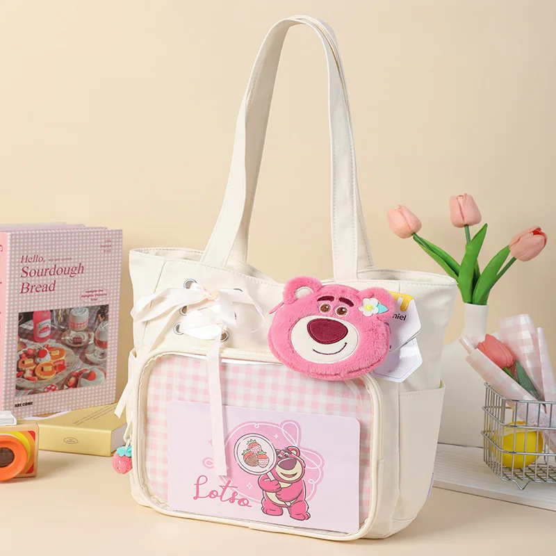 Disney Stitch Strawberry Bear Summer Shoulder Bag Coin Purse Outdoor Commuter Bag - Cute Cartoon Bag Gift For Girls