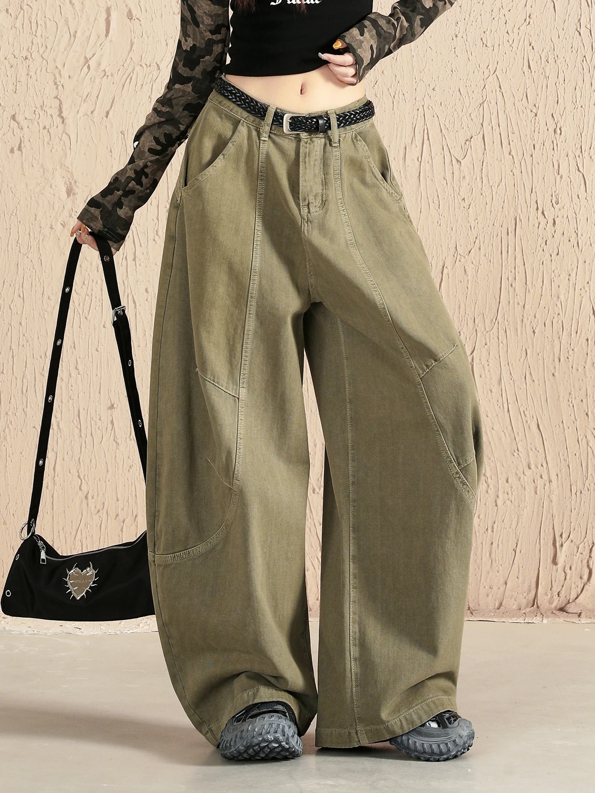 

ZHISILAO New Baggy Wide Leg Jeans Women Vintage High Waist Loose Floor Length Trousers Autumn 2025