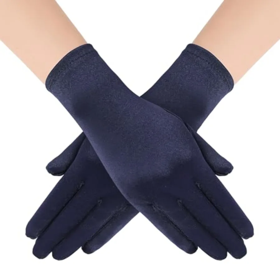 Satin Short Gloves for Women Elegant Opera Accessories