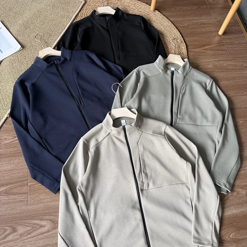 Outdoor Jacket, Men, Fishing, Campingmountain Climbing, Leisure,cycling,sports, Traveling,soft Shell with Stand-up Collar Coat