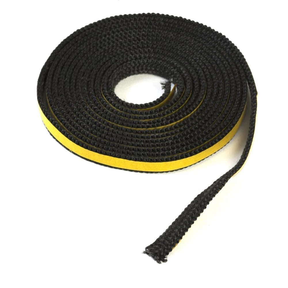 4M Fireplace Seal Rope Self-Adhesive Fiberglass Sealing Tape Temperature Resistant Furnace Stoves Door Gasket Cord 10X2mm