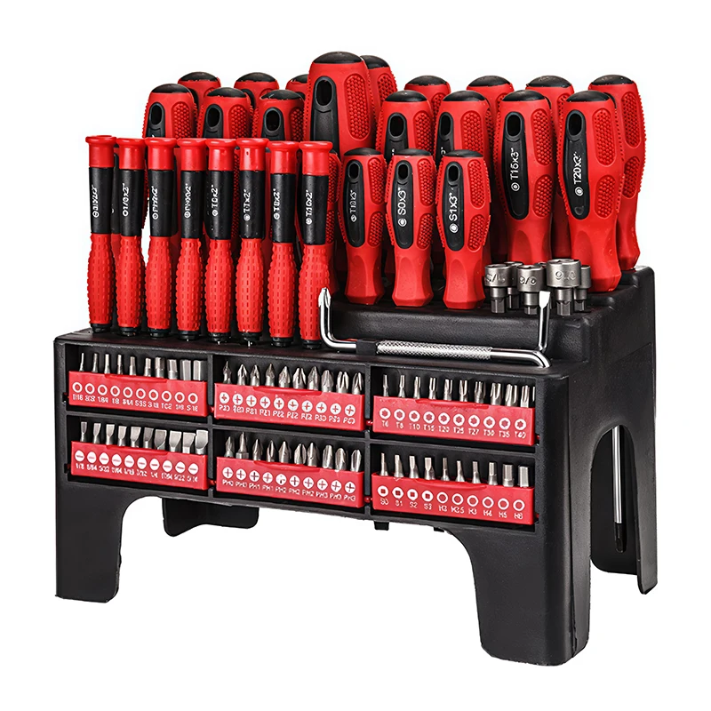 100PCS Screwdriver Set Professional Electrician Tools Magnetic Screwdriver Complete Kit Tools Electrician Accessories Hand Tool