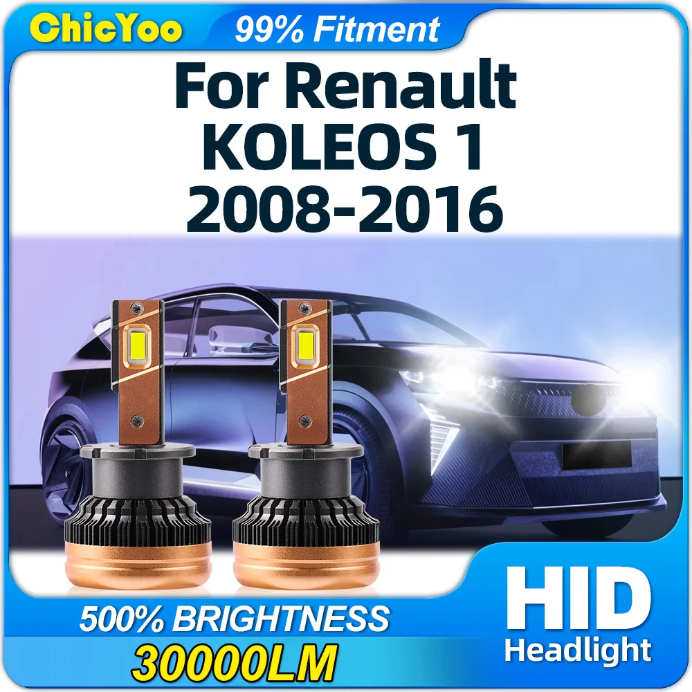 

D2S HID Xenon Headlight 6000K LED Headlamps Bulbs 12V Plug and Play For RENAULT KOLEOS 1 2008-2010 2011 2012 2013 2014 2015 2016