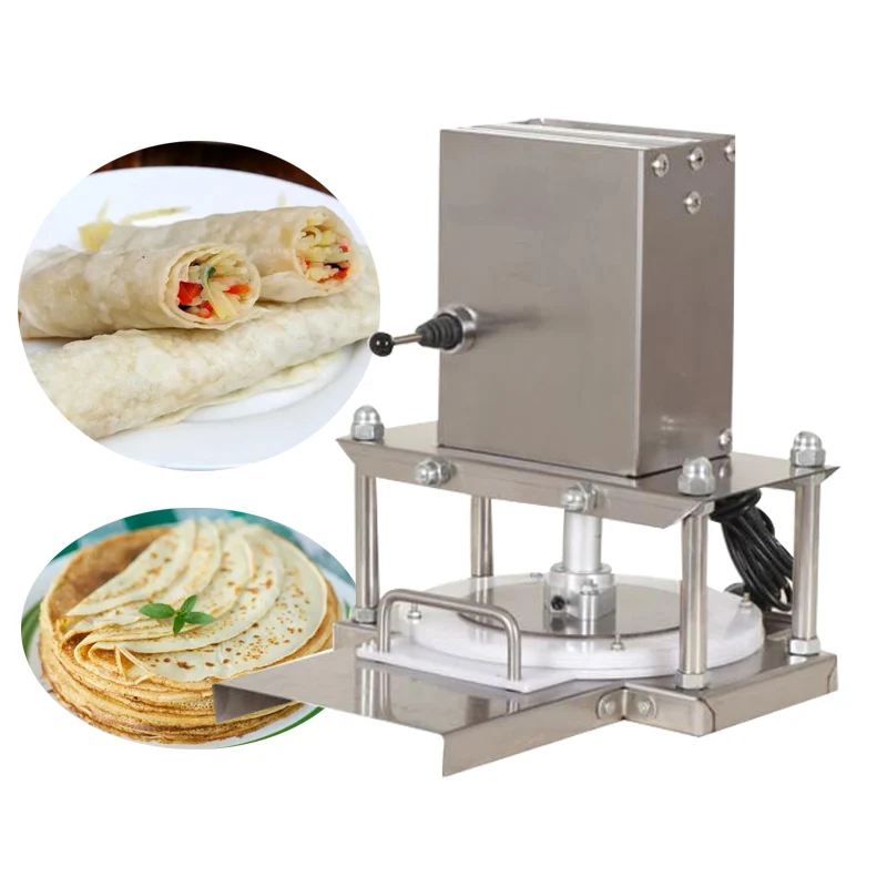 Pizza Dough Pressing Machine Tortilla Pie Press Maker Pita Bread Presser Machine Pizza Base Roller Machine