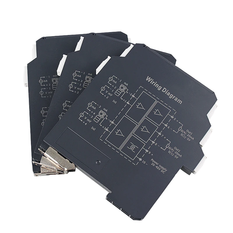 1 in 2 out Analog Signal Converter Active Passive Signal Isolator Module with 0.12%FS High Accuracy Galvanic Signal Isolator