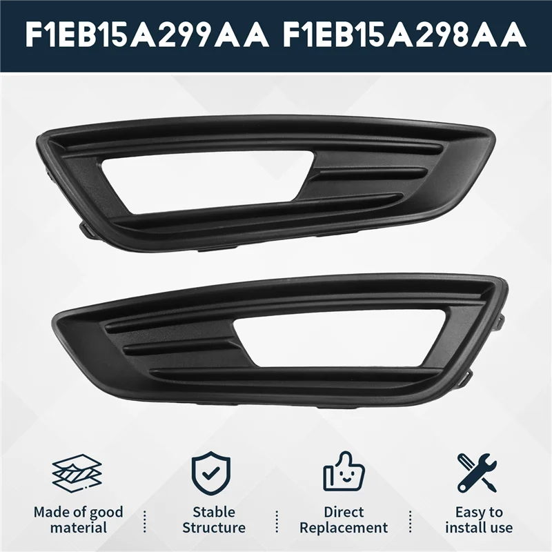 

A58X-автомобильная рамка противотуманных фар, крышки противотуманных фар, решетка фар с отверстием для Ford Focus Mk3 2015-2018 F1EB15A299AA F1EB15A298AA