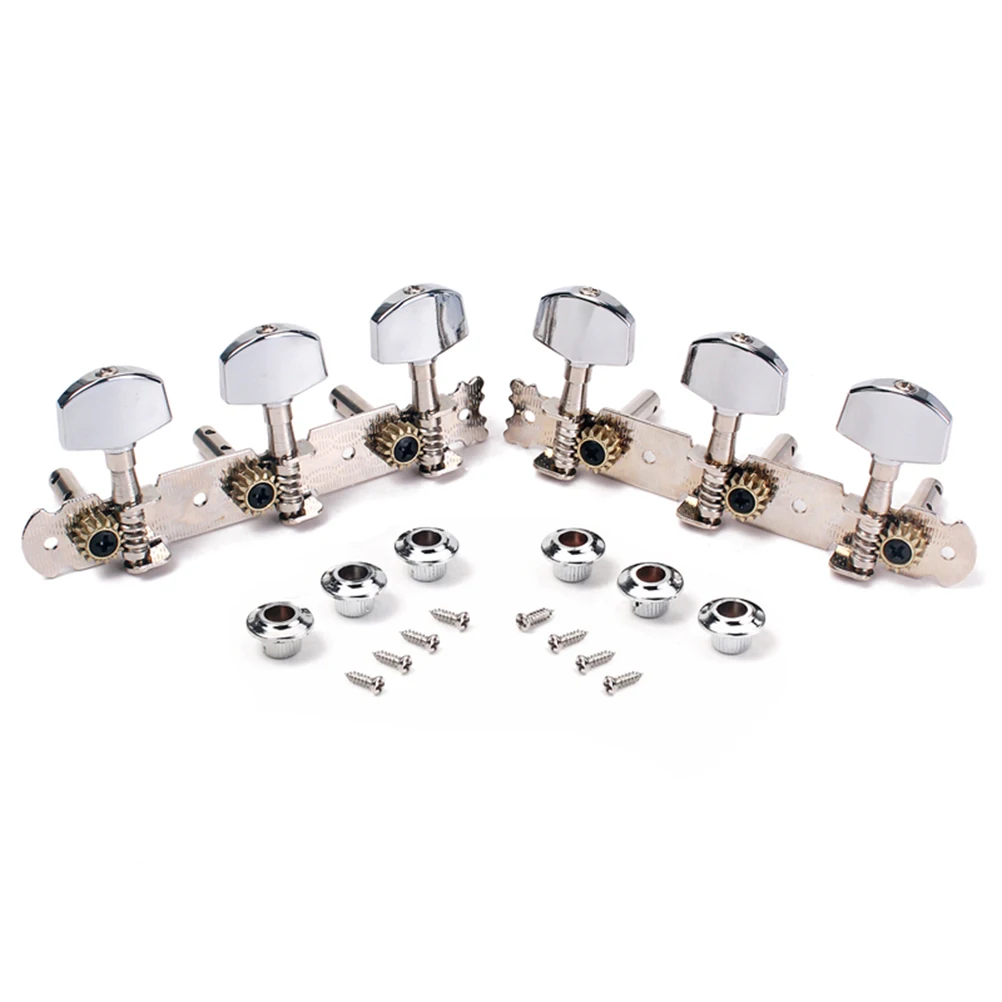 

Chrome Color Guitar Tuning Pegs Head Keys Adjustable Pitch Vibration Frequency Classical Pattern Durable