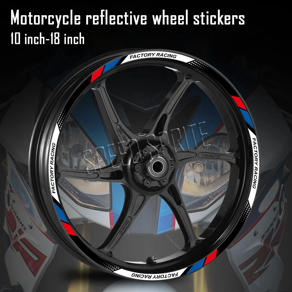 

Reflective Motorcycle Wheel Strip Stickers Rim Hub Tape Decals 12"13"14"15"16"17"18" For Ducati Honda Yamaha Suzuki KTM Kawasaki