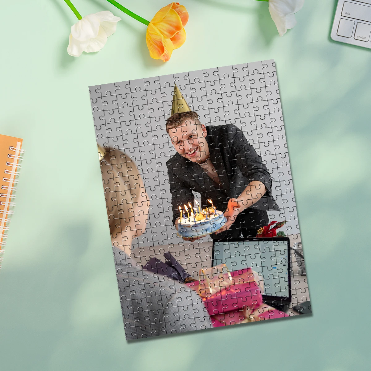 ตัวต่อภาพถ่ายแบบกำหนดเอง 35/300/500/1027 ชิ้น ของเล่น DIY สำหรับงานวันเกิดเด็ก ของตกแต่งสะสม สนุกสนานสำหรับผู้ใหญ่