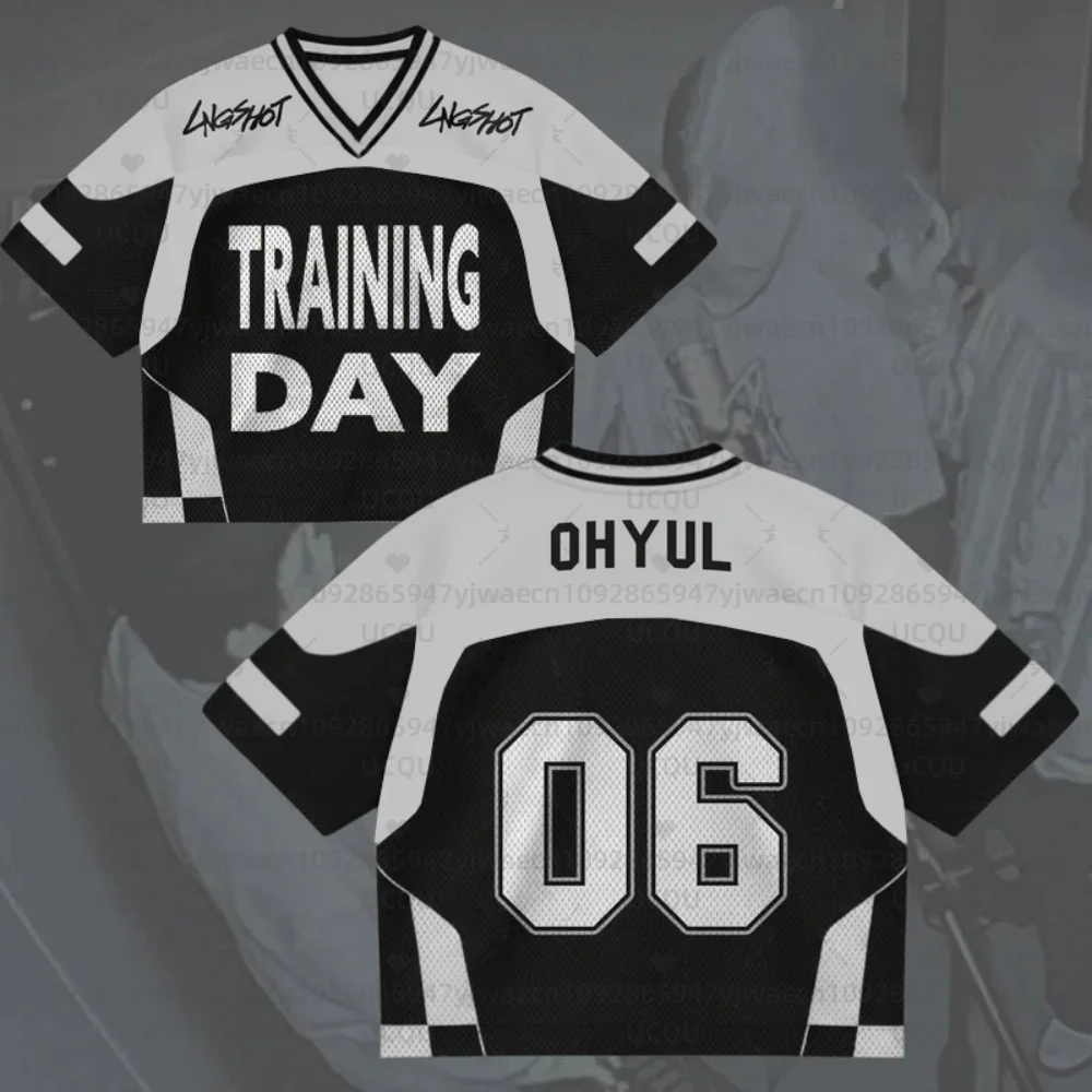 LNGSHOT Training Day Album Jersey kpop Album Men's Women's Short Sleeve Casual Round Neck T-shirt Tops Tee