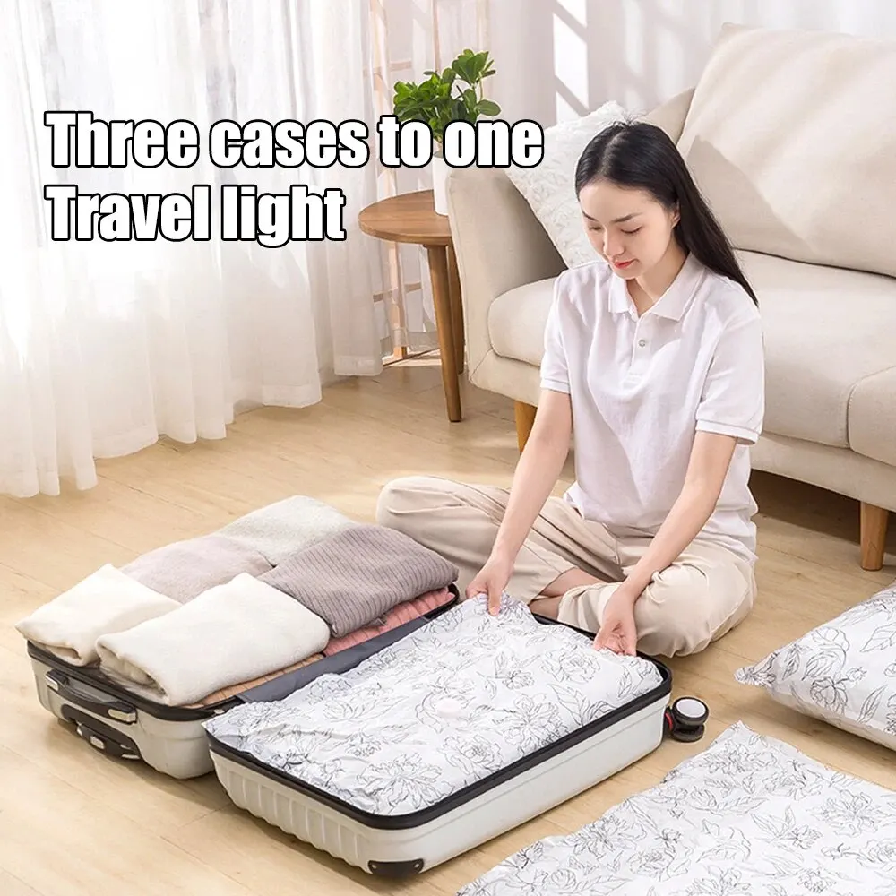 Compression Bag Vacuum Storage Bag Transparent Storage Bag Plastic Compression Bag Reusable Storage Container For Travel