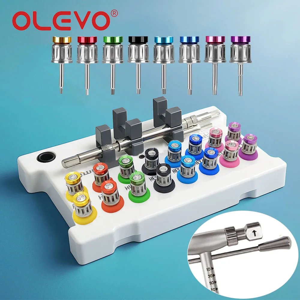 

16 Pcs Dental Implant Repair Tool Universial Prosphetic Kit Torque Wrench 10-70NCM Ratchet Screwdrivers Dentistry Instrument