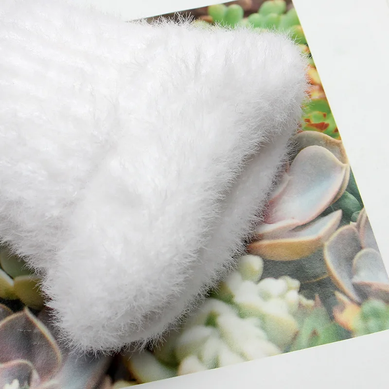 Fashion Women Lovely Autumn Winter Warm Elastic Knit Thick Plush Split Finger Glove Full Finger Mitten P72