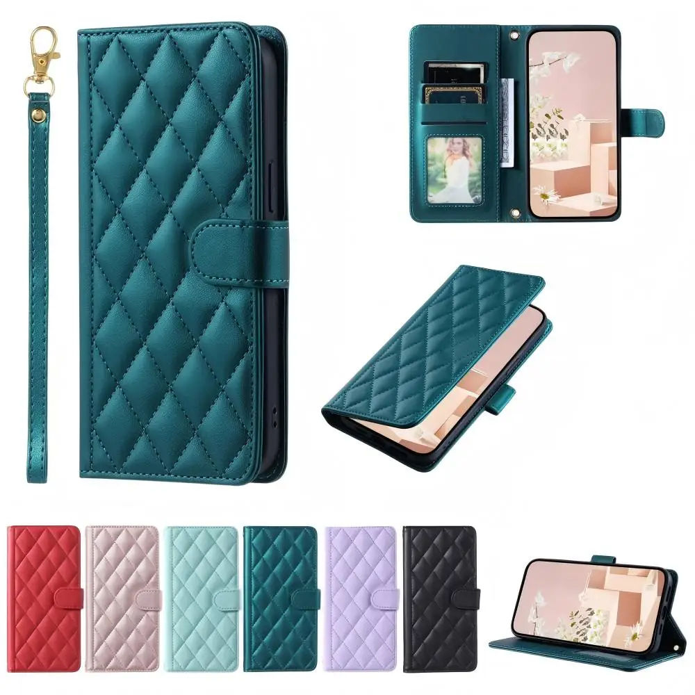 

Flip Leather Grid Phone Case For XiaoMi Mi 15 15T Pro 15 Ultra Card Slot Protective Shell Shockproof Back Cover