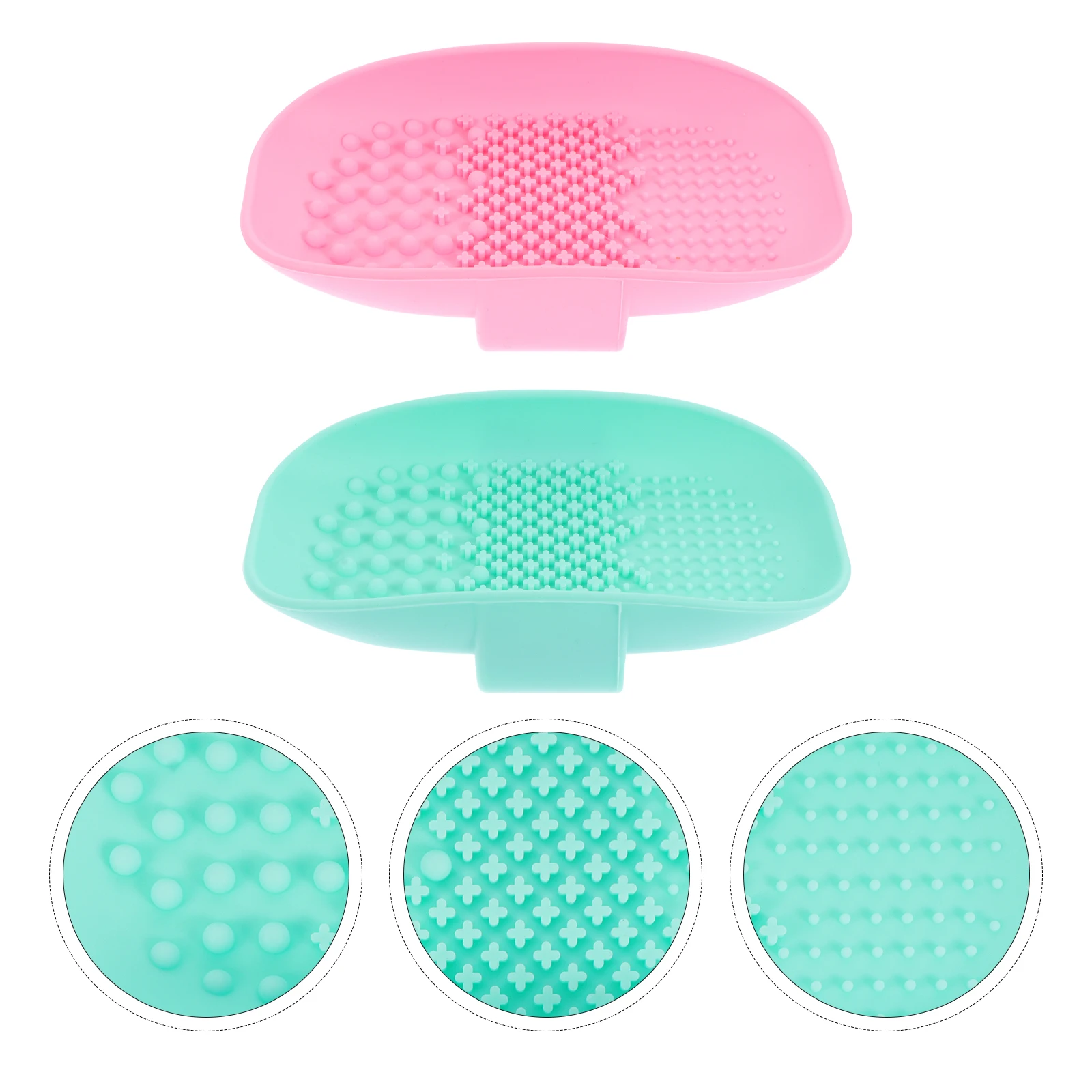 

2 Pcs Cleaning Mats Brush Cleaner Cushion Tool Pad Cleaner Reusable Safe Long Silicone Brush Cleaning