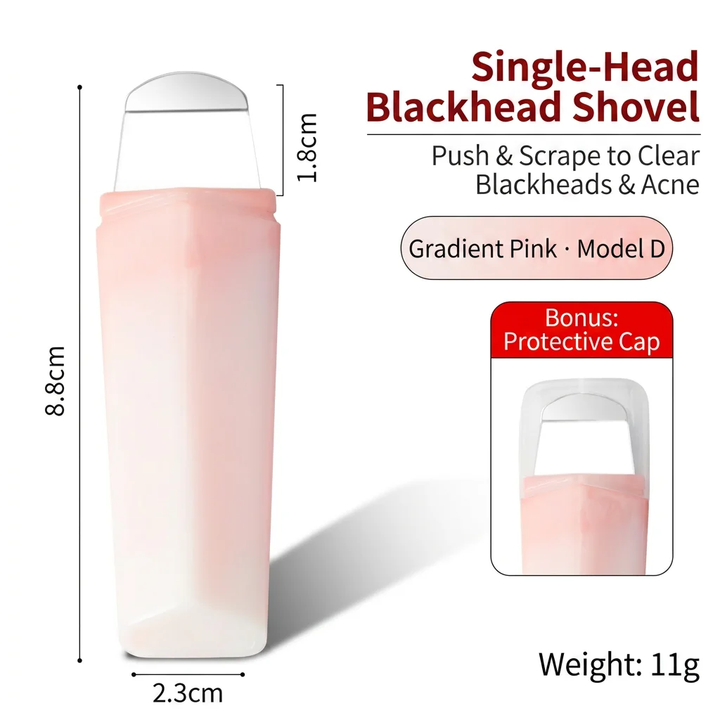 Skin Scrubber Face Spatula Deep Cleansing Blackhead Remover Pore Cleaner Manual Portable Facial Acne Extractor For Home Use Men