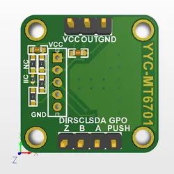 MT6701 Magnetic Encoder Magnetic Induction Angle Measurement Sensor Module 14bit High Precision Can Replace AS5600