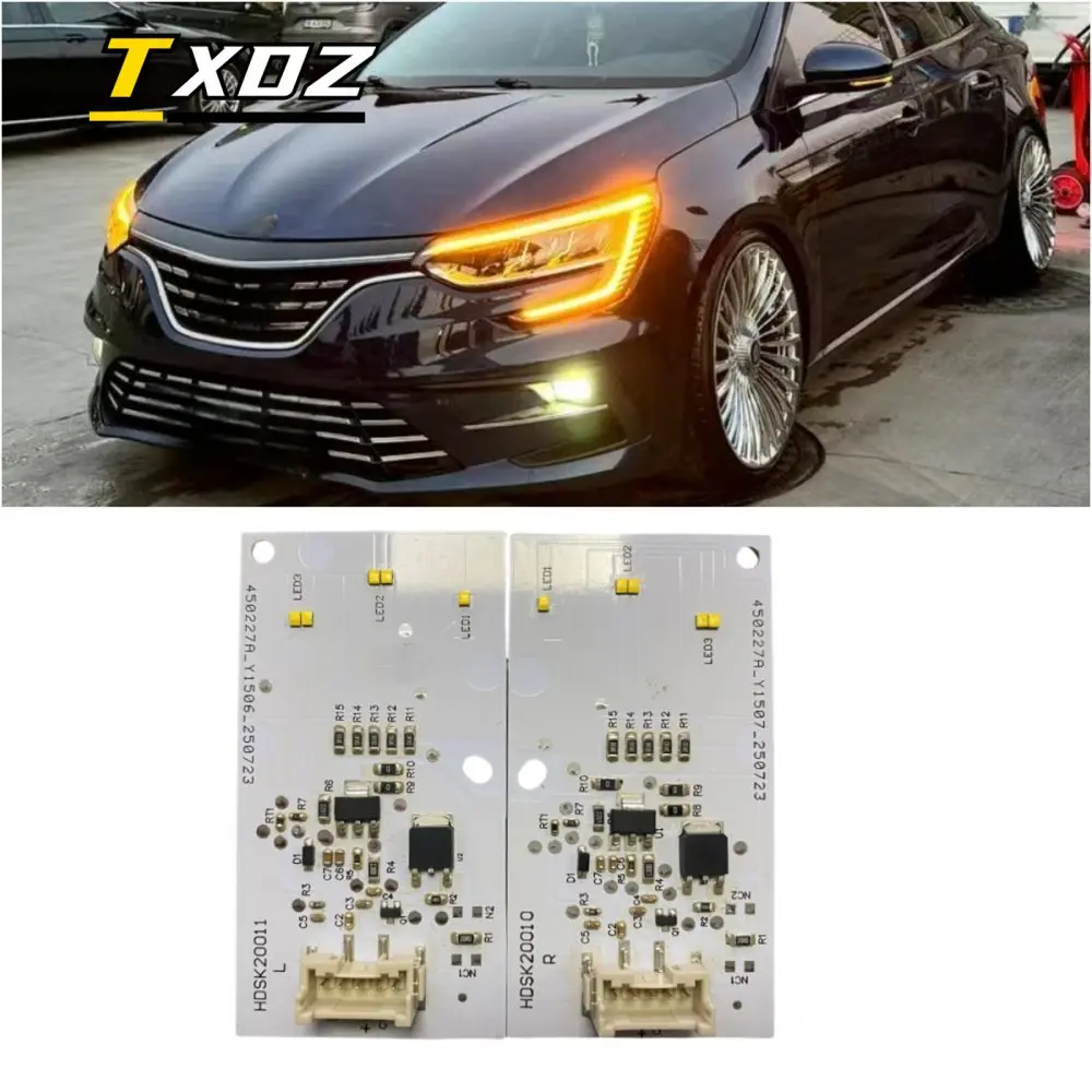 

Amber Daytime Running Light DRL LED Boards for 2015-2022 Renault Megane IV Low Version Headlight 285753299R 285759447R