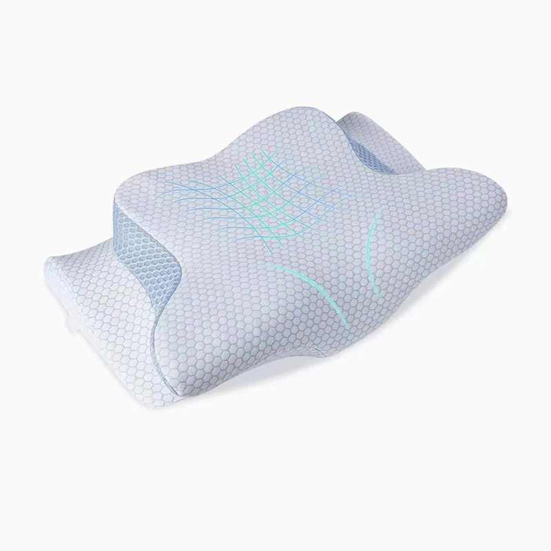 Pillowche Orthopedic Cervical Memory Foam Pillow for Pain Relief - Contoured Neck Support for Side Back Stomach Sleepers