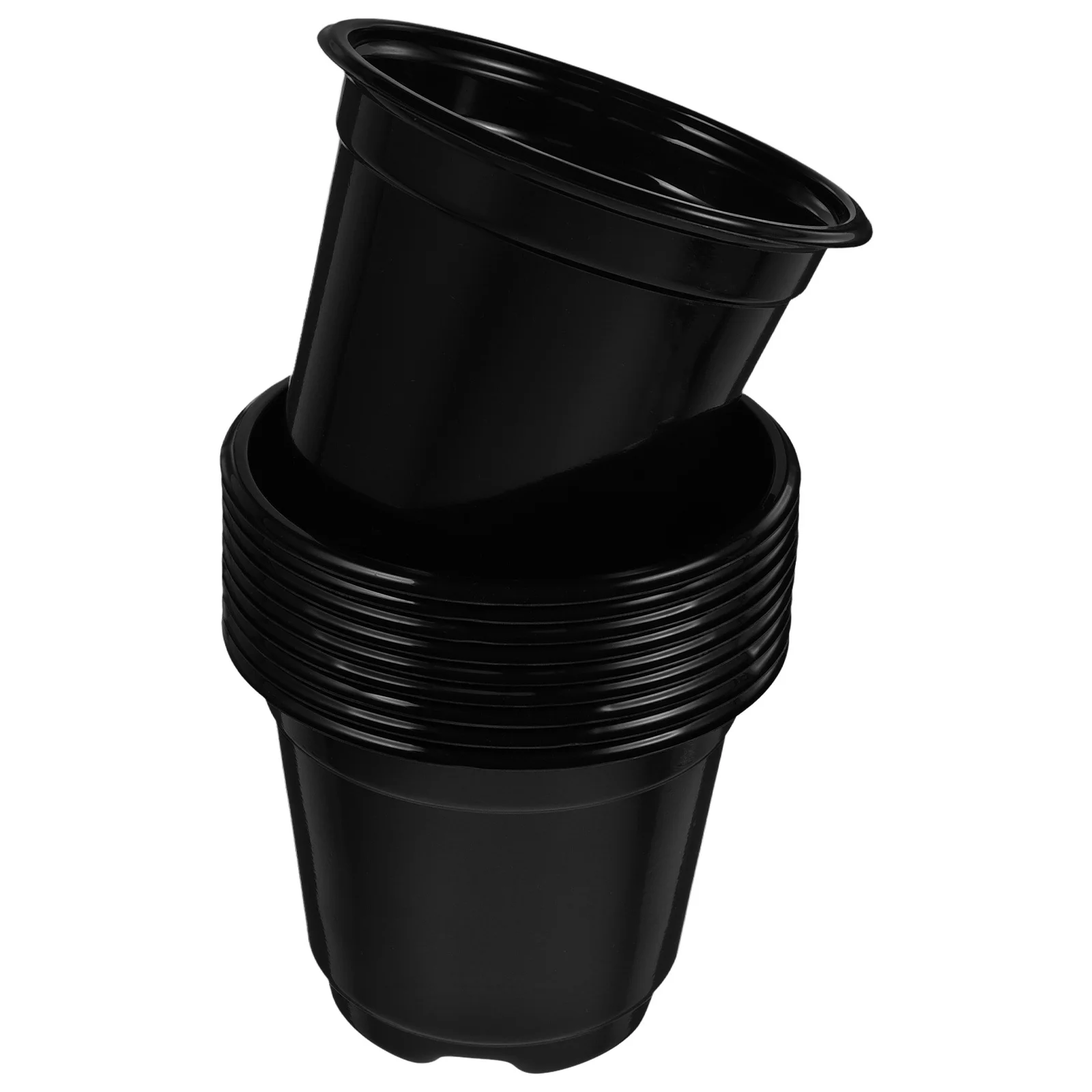 

10 шт. детские горшки 10,5 см пластиковые горшки для рассады для садоводства гидропонные посадки сочный цветок кактуса контейнер для выращивания черный