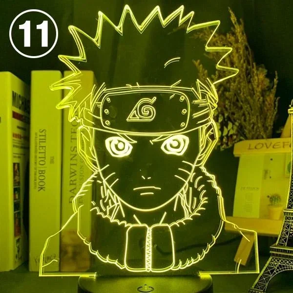 Bandai Naruto Anime Figur Nachtlicht Naruto Kakashi Action figur Kawaii Sasuke Itachi 3d Lampe Schlafzimmer Dekor Sammlung Modell Spielzeug 4