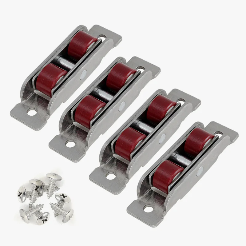 

4 Pcs/Lot Stainless Steel Door Window Silent Nylon Pulley Wheel Sliding Door Fittings Glass Door Sliding Rollers