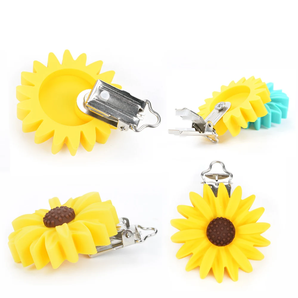 LOFCA 3cs/lot Siliocne Daisy Round Clips  jewelry creation clip Tools Multi Colors clips for  Necklace Jewelry Accessories