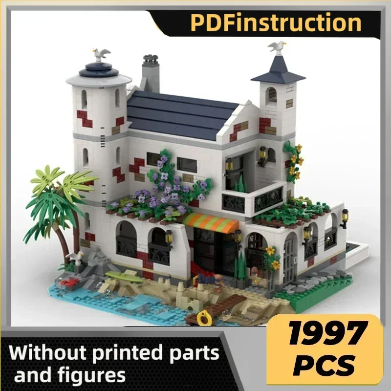 City Street View Model Moc Building Bricks Luxury Beach House Technology Modular Blocks Gifts Christmas Toys DIY Sets Assembly