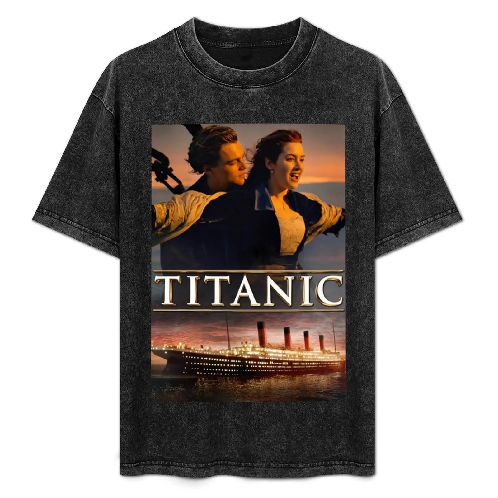 映画「ティタニック」tシャツ-通気性のあるジム用半袖tシャツ