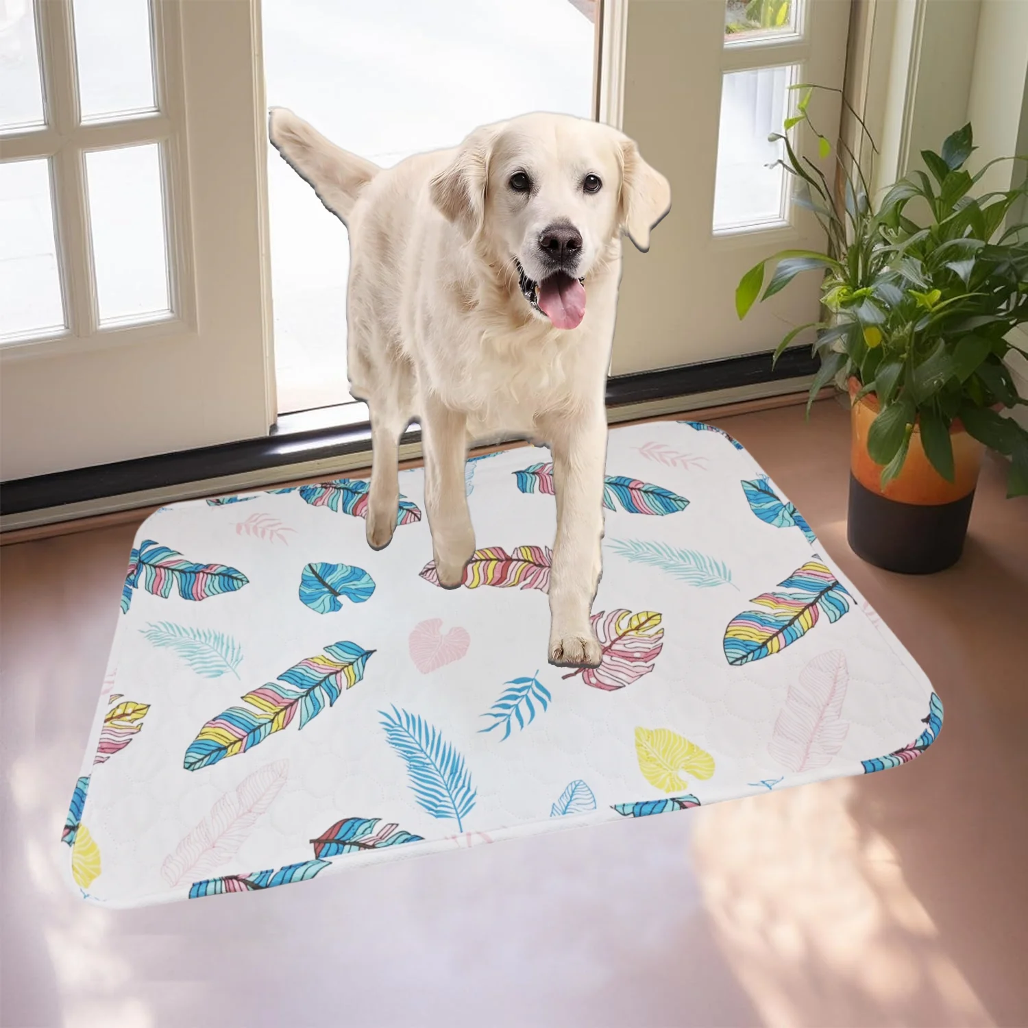 Washable Dog Urine Pad Reusable Anti Slip Pet Pee Pads Puppy Training Mat Pets Dog Cage Protective Pad for Sofa Car Seat Cover