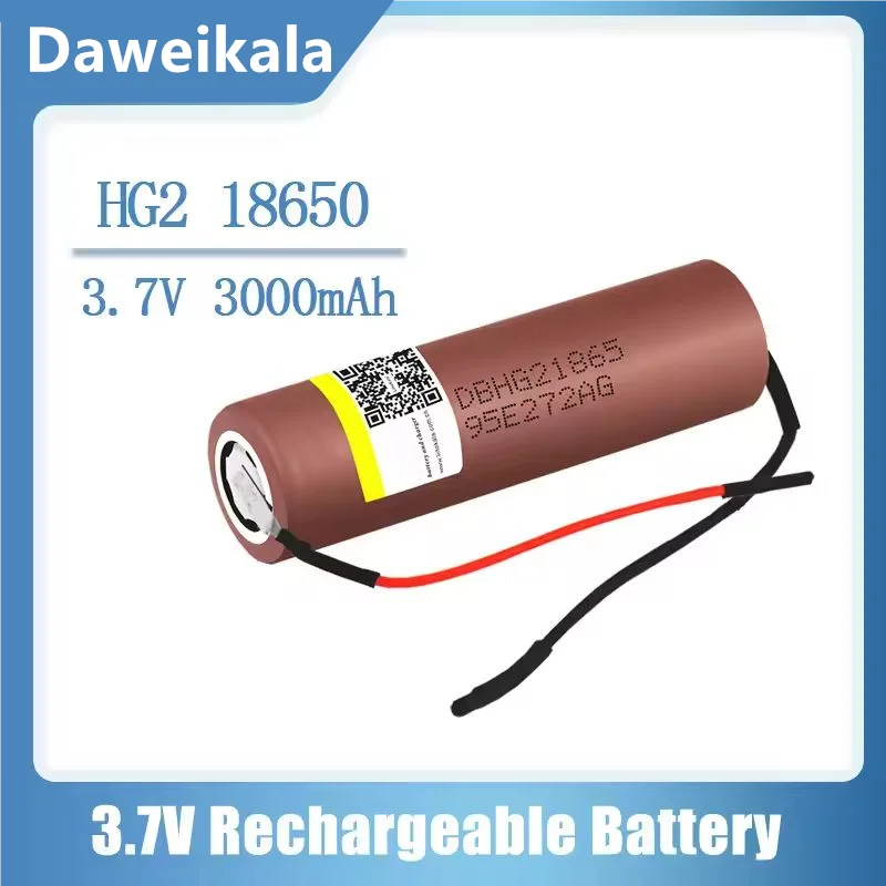 

Daweikala HG2 18650 3000 мАч Высокая мощность разряда Аккумуляторная батарея с высоким разрядом, большой ток 30 А + Linie «сделай сам»