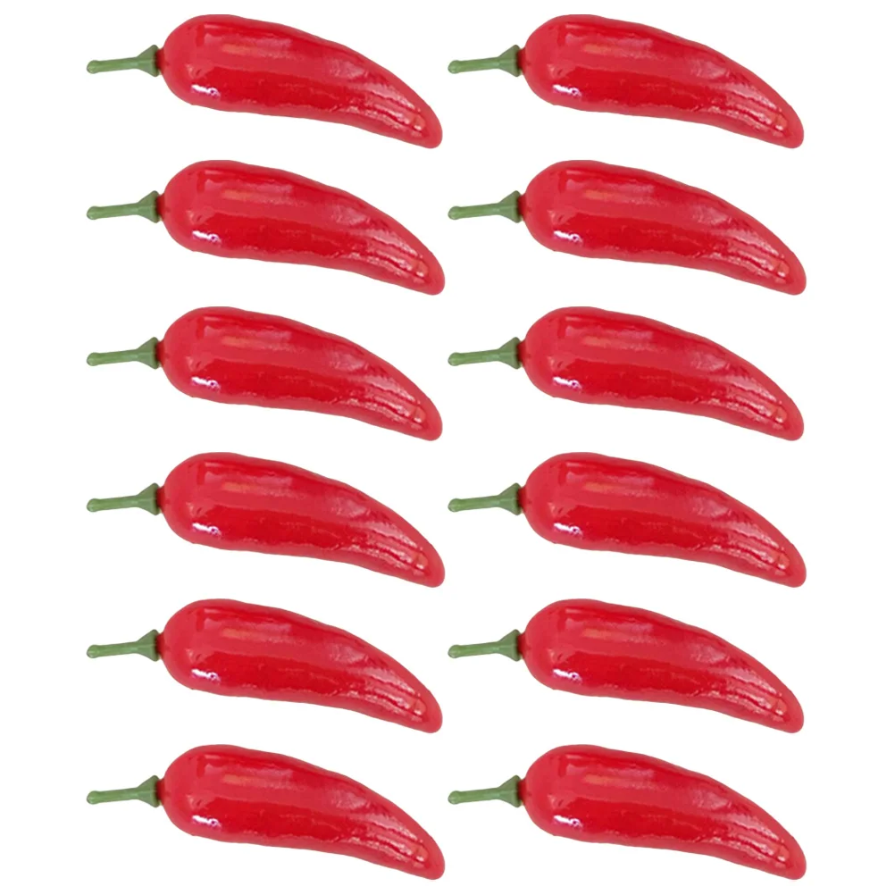 60pcs Foams 6cm fake chili pepper mini artificial peppers vegetable food model for home decoration photography display hotel
