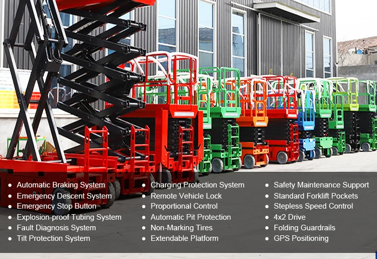 

Самоходный электрический стальной ножничный подъемник по индивидуальному заказу, 3,9 м, 100 кг, CE, сертифицированная мини-воздушная рабочая платформа для складской загрузки