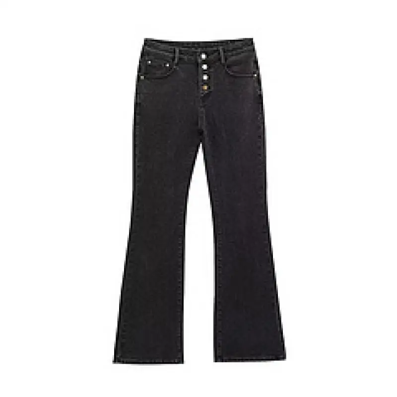 Dave&di Minimalist Women's High Waisted Jeans Single Breasted Slim Fit Jeans Women's Jeans Woman Clothes Women's Denim Pants