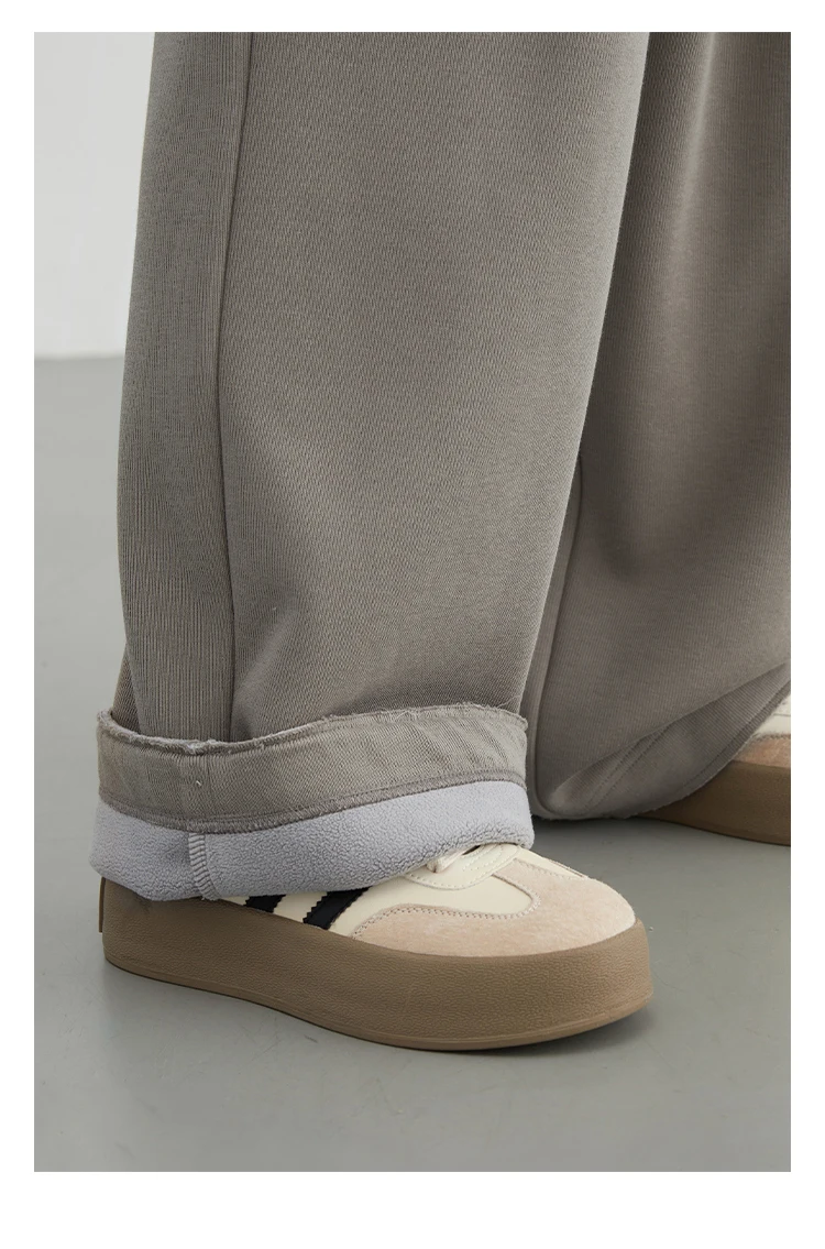 CHIC VEN Women's Pant Streetwear Solid Loose New Drawstring Sports Casual Trousers High Waisted Pants Autumn Winter 2025