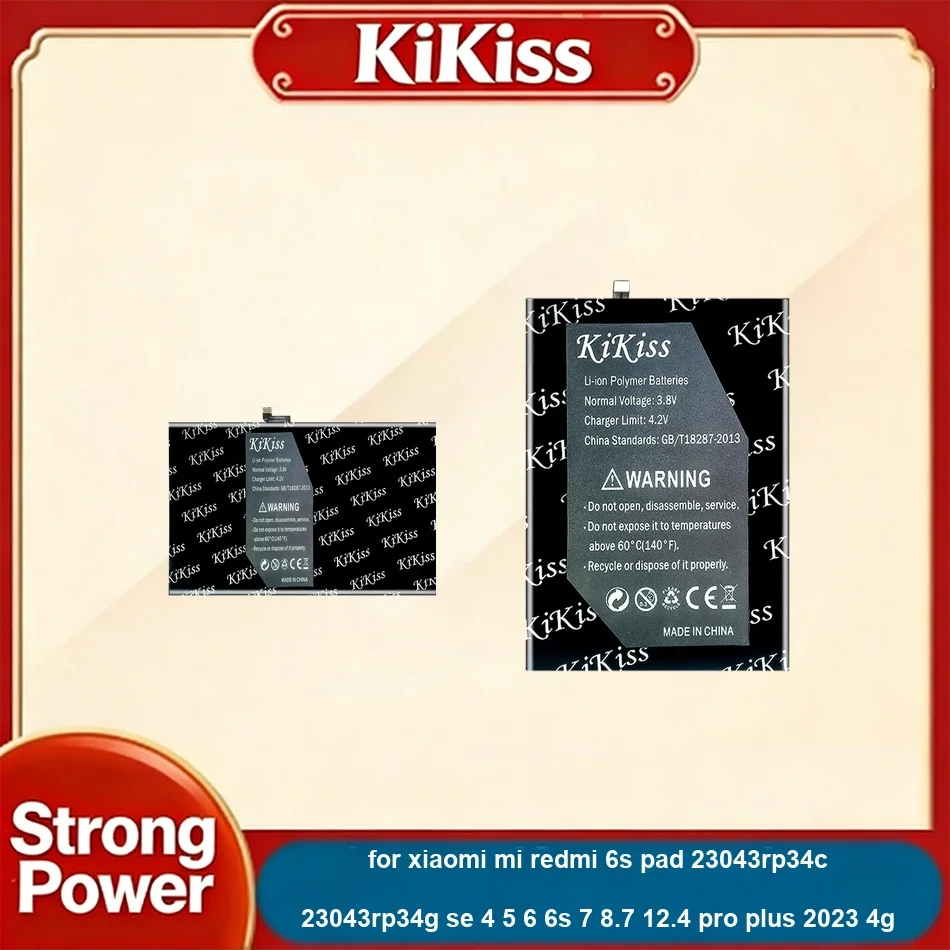 

Аккумулятор BN80 BN4D BP4M 4800-9800 мАч для Xiaomi MI, Redmi 6S, Pad 23043rp34c, 23043rp34g, SE 4, 5, 6, 6S, 7, 8.7, 12.4 Pro Plus 2023 4G