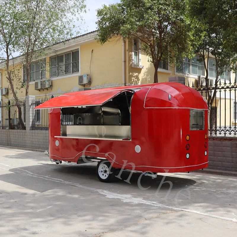 American standard airstream snackmachine pizza ice cream food trailer/ customized food truck coffee waffle mobile food cart