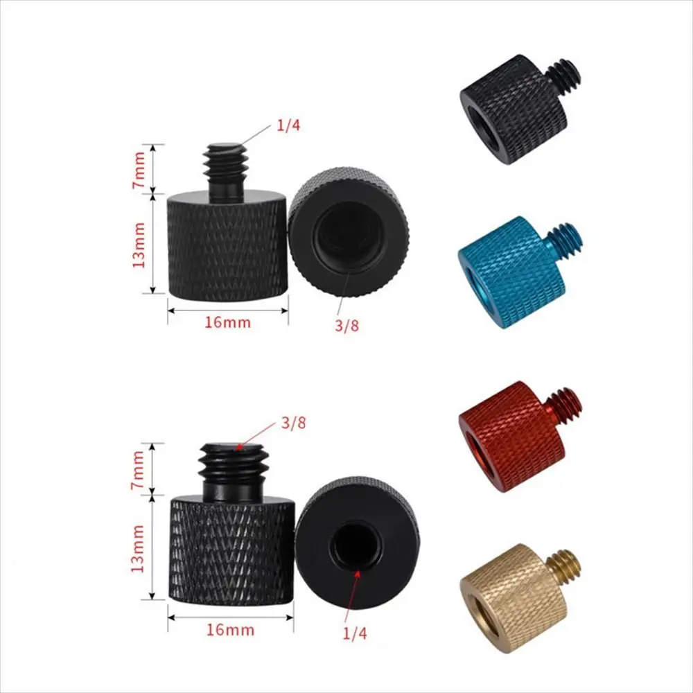 1/4 to 3/8 Inch Screw Aluminum Universal Camera Conversion Screw Tripod Ballhead Quick Release Mount Adapter