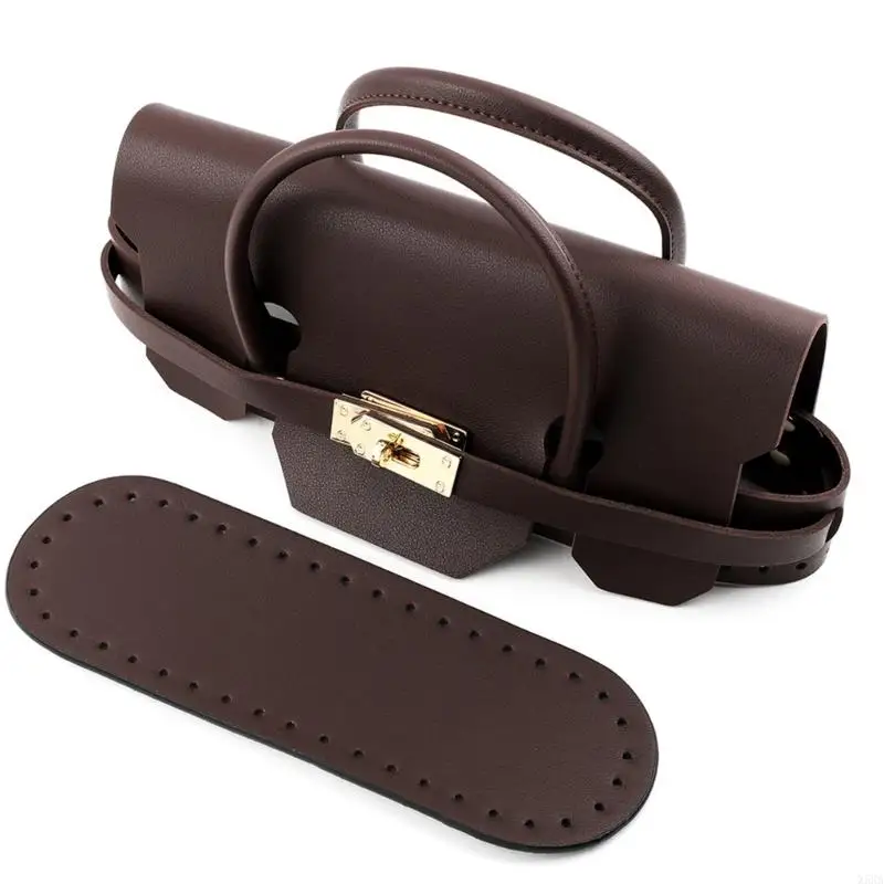 Retro DIY Bag Sewing Handbag Shoulder Bag Strap Handmade PU Leather Bag Set With Bag Bottoms Accessories