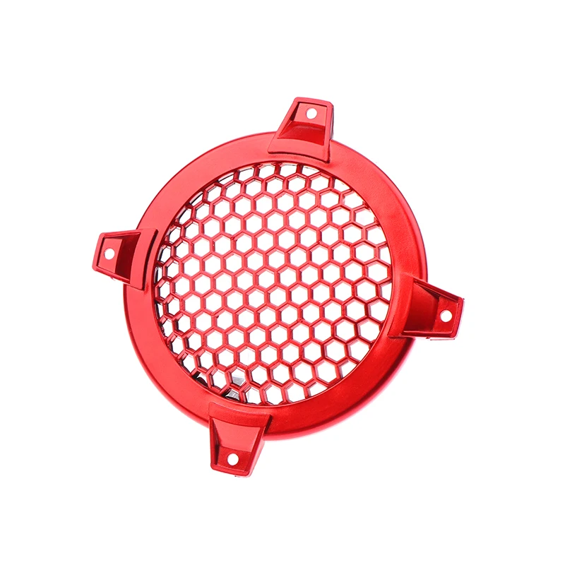 4 ''Rode Plastic Auto Audio Speaker Sub Woofer Grille Bescherming Beschermer Cover Mesh Ronde Auto Subwoofer Speaker Beschermkap