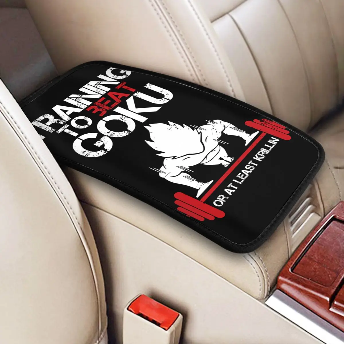 Dragon Ball Universal Car Armrest Cover Mat Leather Goku Bodybuilding Center Handle Box Pad Cushion Car Decor Accessories