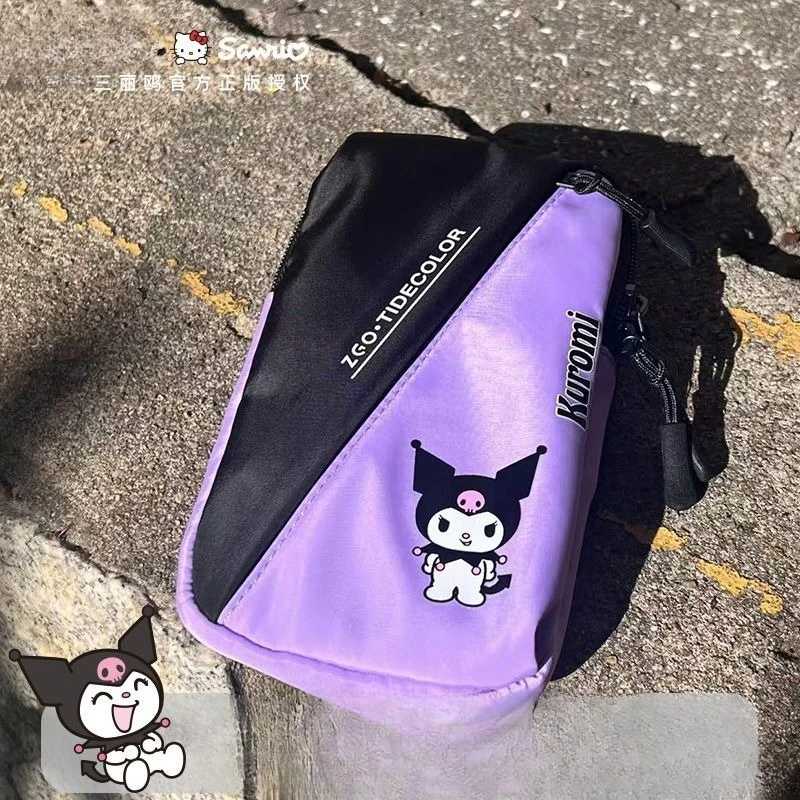 Sac de sport Sanrio Kuromi pour la course à pied, sac de poignet pour filles, sac de téléphone portable léger et exquis, motif dessin animé My Melody